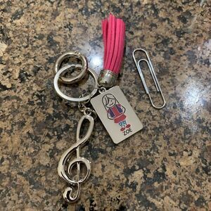 “Zoe” Trebel Clef Keychain with Tassel‎